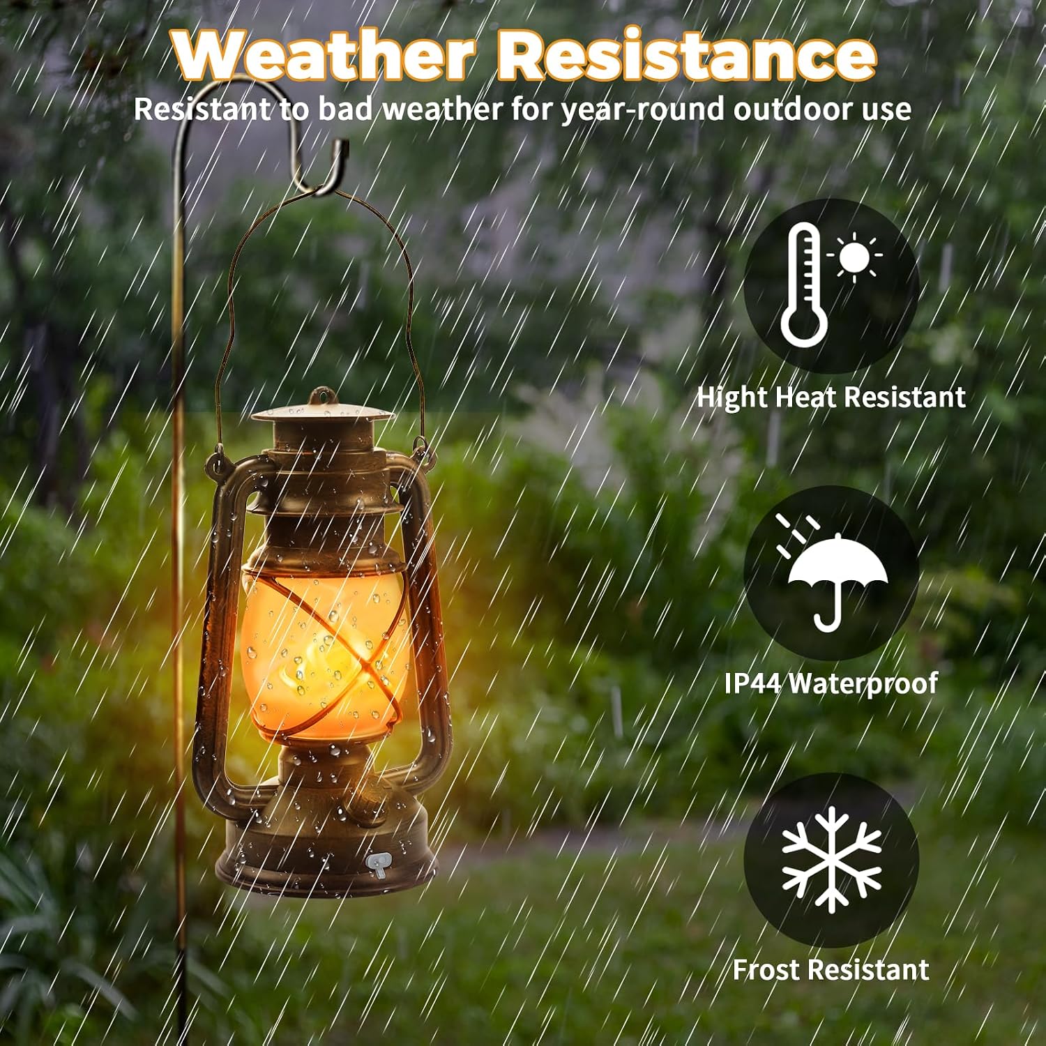 2 Pack Bronze Vintage 4 Modes Rechargeable Lanterns with Remote Control