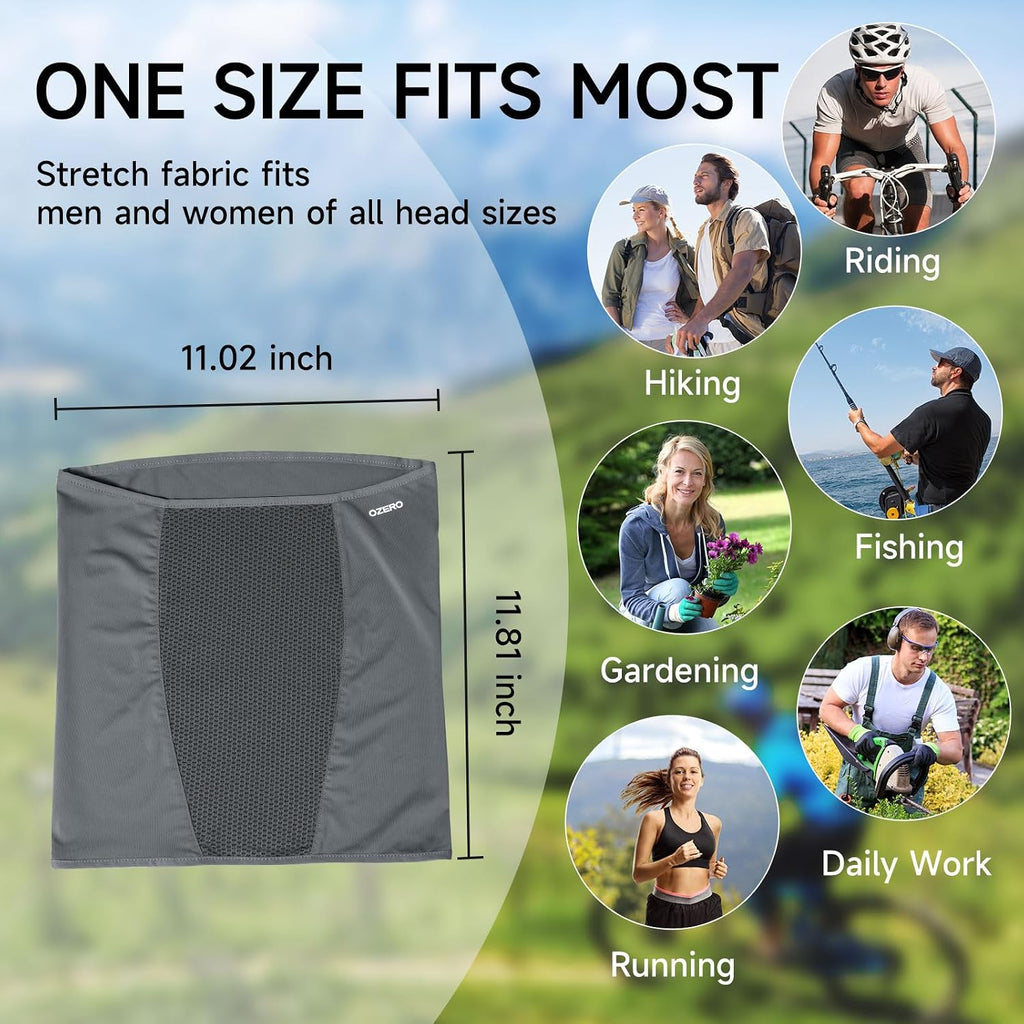OZERO Cooling Neck Gaiter Face Mask With Ear Loops, UPF 50+ UV Protection