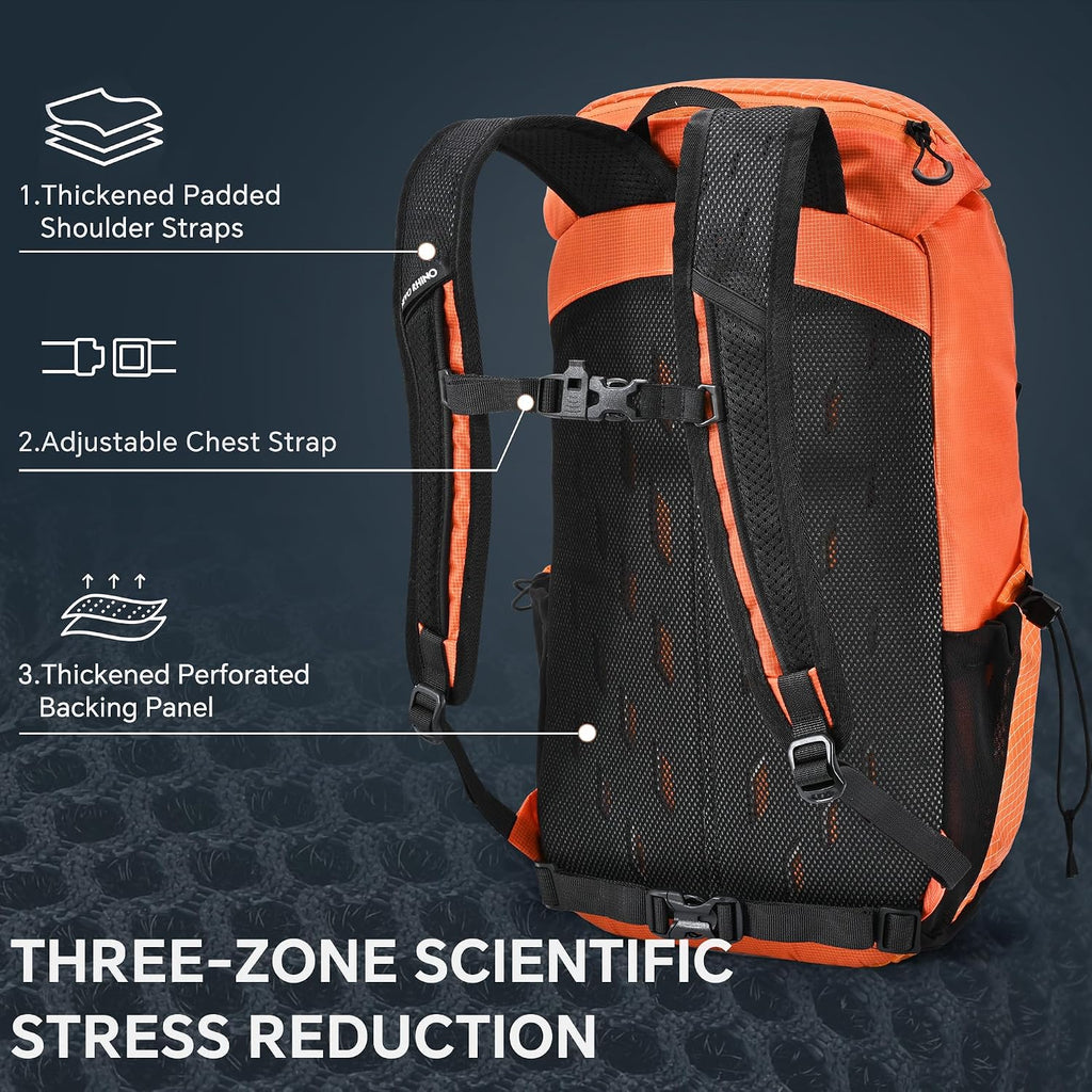 N NEVO RHINO 16L Hiking Backpack, Lightweight Daypack for Men Women