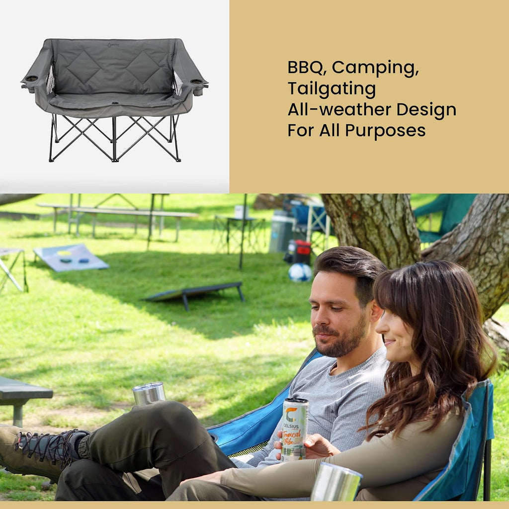 ARROWHEAD OUTDOOR Portable Folding Double Duo Camping Chair Loveseat