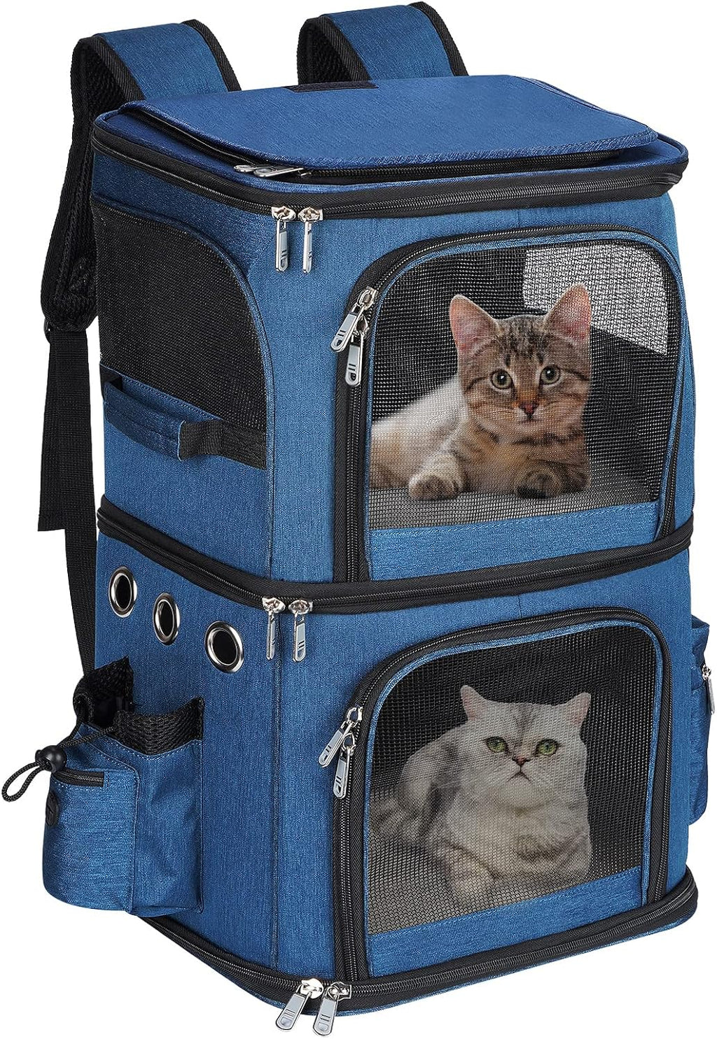 HOVONO Double Cat Carrier Backpack for 2 Cats or Small Dogs,Large Space, L