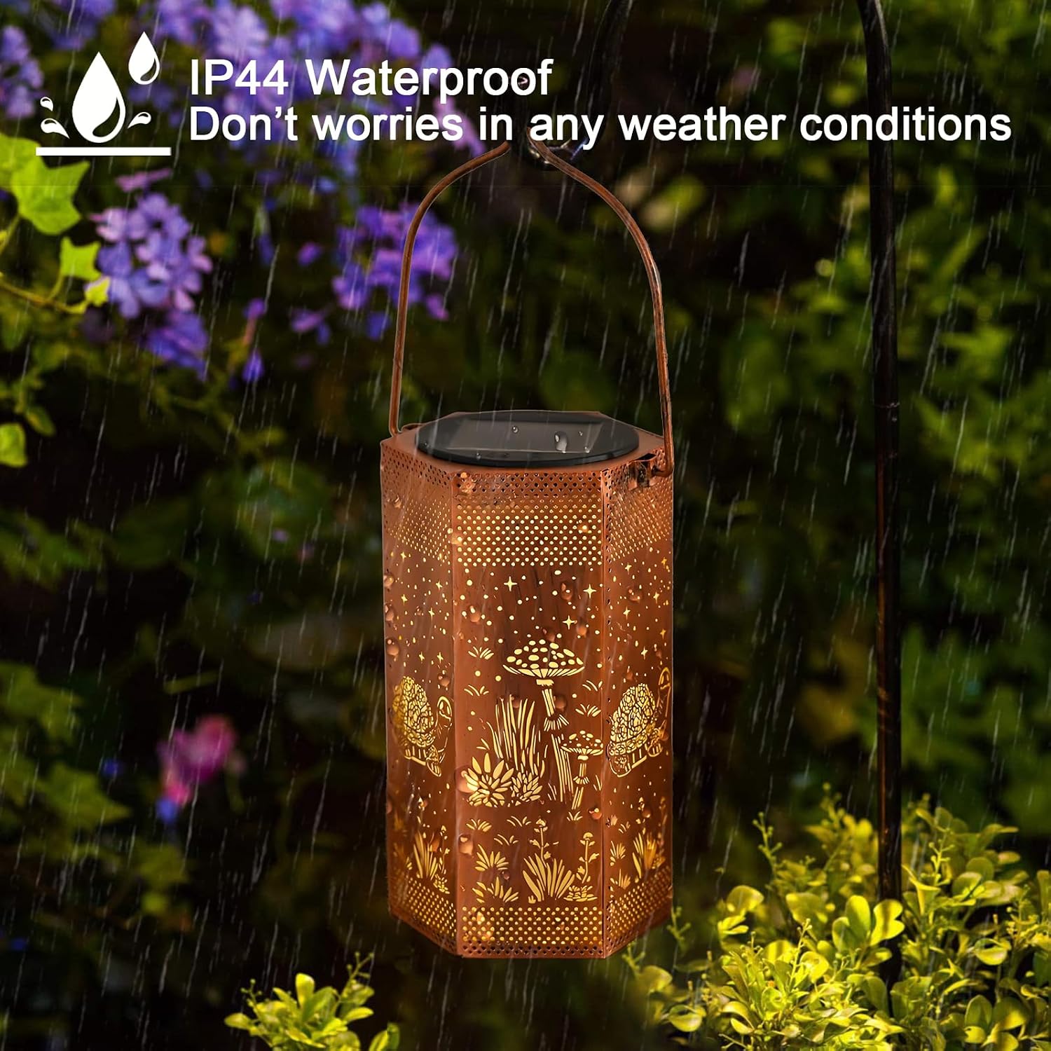 2 Pack Turtles Solar Lantern Outdoor Waterproof