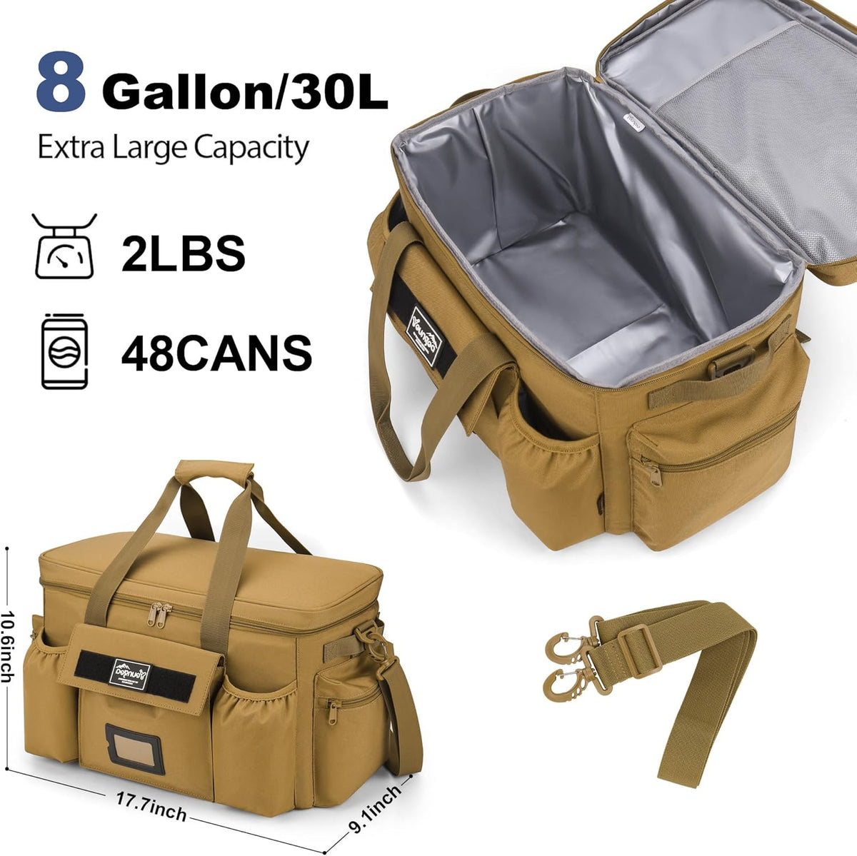 48 Can Insulated Soft Sided Collapsible Cooler Bag Ice Chest