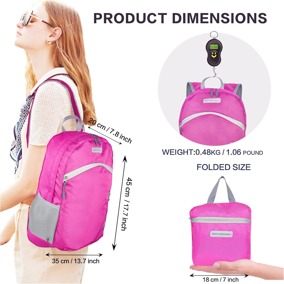 35L Foldable Waterproof Backpack For Outdoor Sports Travel Inside Wet Clothes Compartment Packable For Multiple