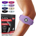 Sleeve Stars Tennis Elbow Brace for Men & Women, Elbow Brace for Tendonitis, Tennis Elbow Strap, Golfers Elbow Brace, Elbow Support Wrap for Tennis Elbow Relief, Fits 9"-23" (Pair/Light Purple)