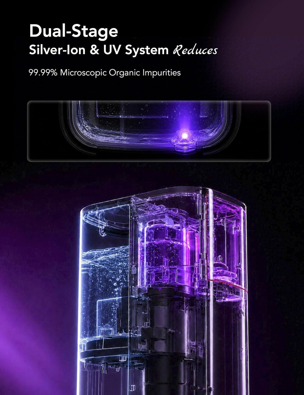 Leysern Countertop Reverse Osmosis Water Filter with UV, No Installation