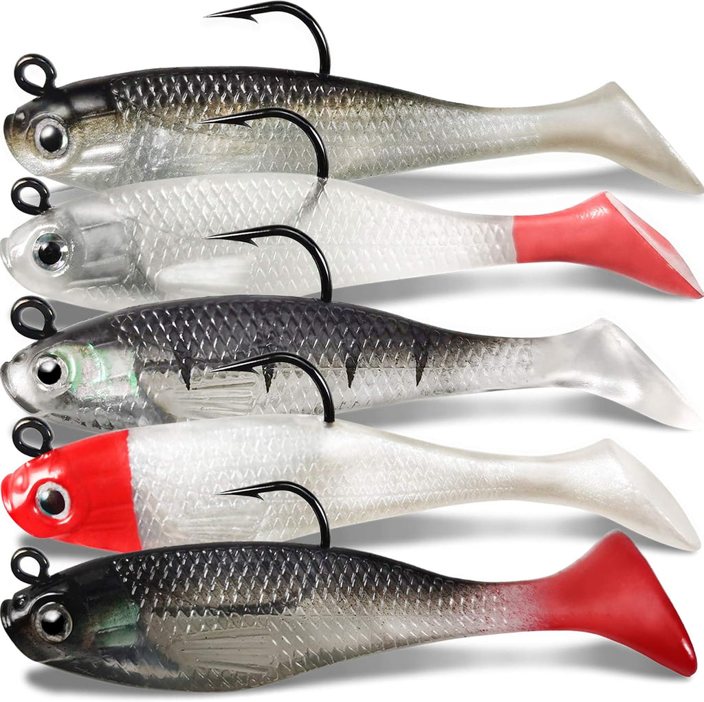 Soft Fishing Lures Paddle Tail Swim Baits for Bass Fishing