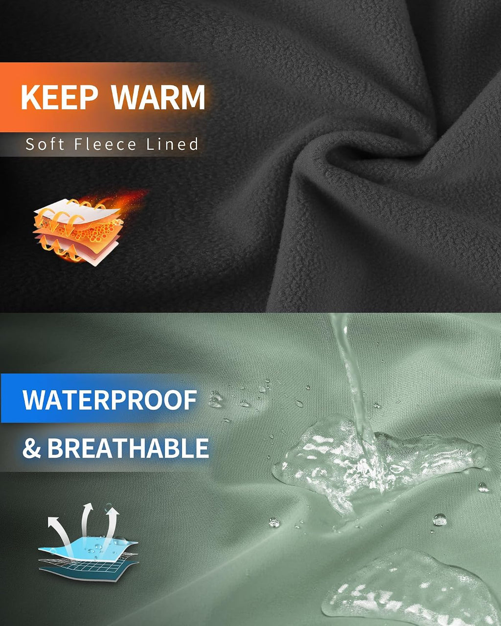 Outdoor Ventures Women's Softshell Jacket Fleece Lined Waterproof Rain Coat