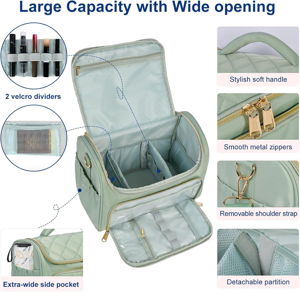 GR69N Travel Toiletry Bag,Large Makeup Bag Organizer Case for Women