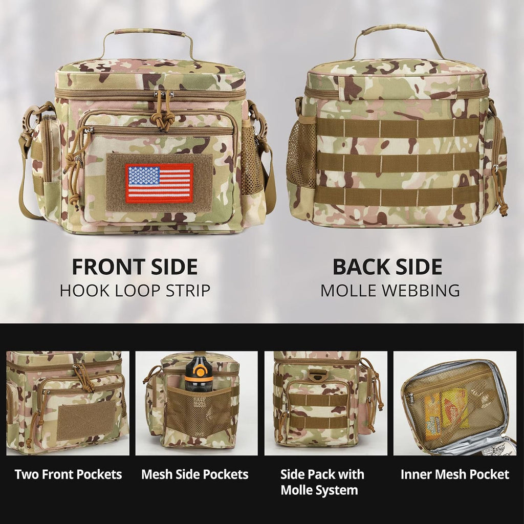 Lunch Box for Men, 12L Leakproof Tactical Lunch Bag Large Cooler for work