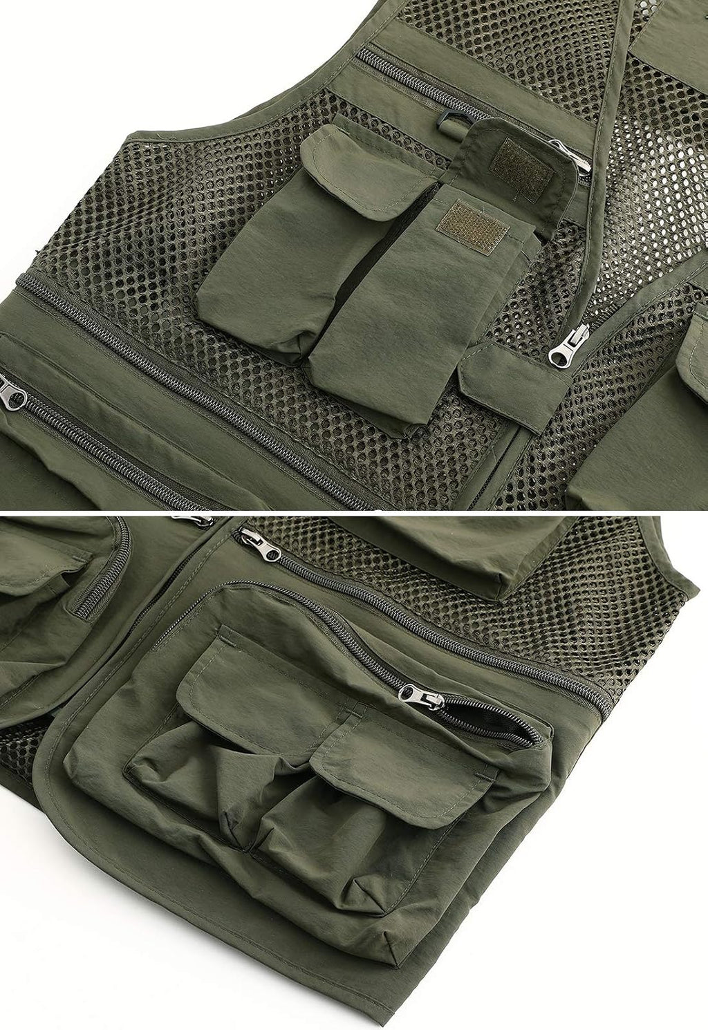 Spanye Mens Outdoor Fishing Vest Safari Travel Photography Vests Jacket Multi Pocket