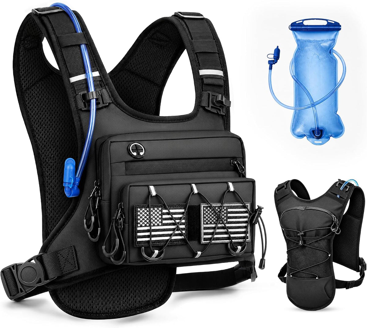 Running Vest Water Backpack with 2L Leak-Proof Bladder for Men & Women