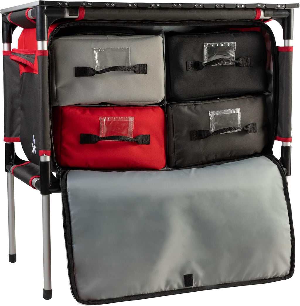 Camp Chef Sherpa Camp Table & Organizer, 27x17 in., Brick