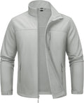 MAGCOMSEN Mens Lightweight Softshell Jacket Fleece Tactical Waterproof Coat