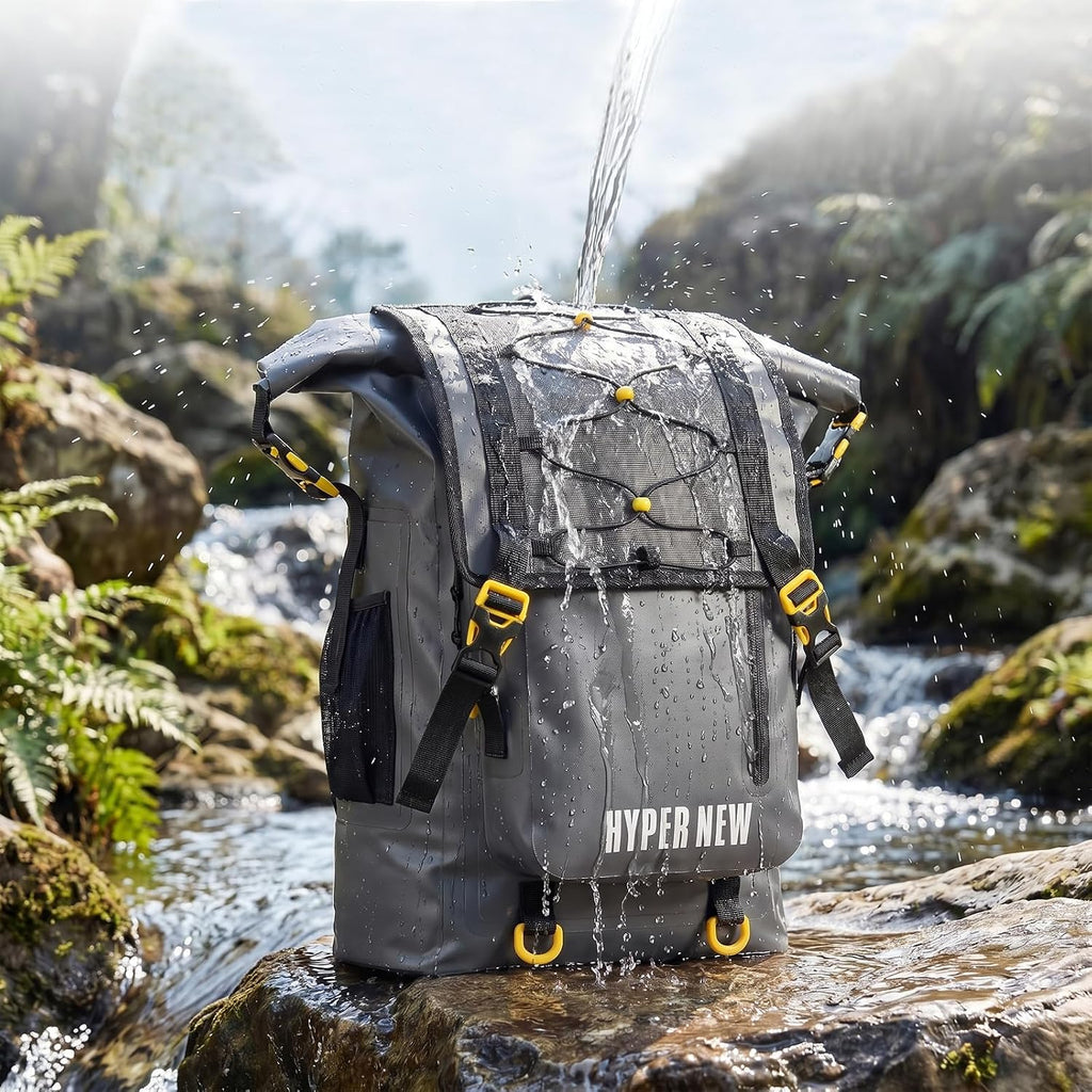 30L Dry Backpack Waterproof, Dry Backpack for Men Women, Ideal for Kayaking, Boating, Paddle Boarding, Fishing, Hiking, Camping & Outdoor Travel Essentials