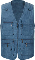 Spanye Mens Outdoor Fishing Vest Safari Travel Photography Vests Jacket Multi Pocket