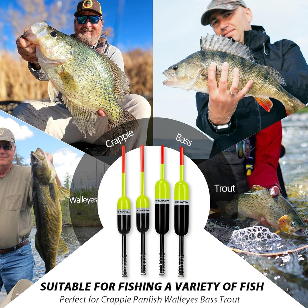 THKFISH Balsa Fishing Bobbers and Fishing Floats for Crappie