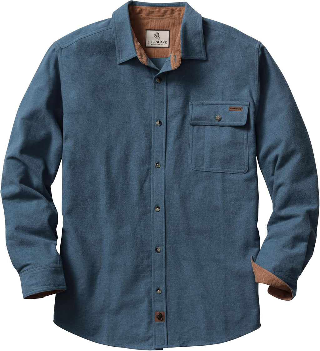 Legendary Whitetails Mens Flannel Long Sleeve Button Down 100% Cotton Shirt