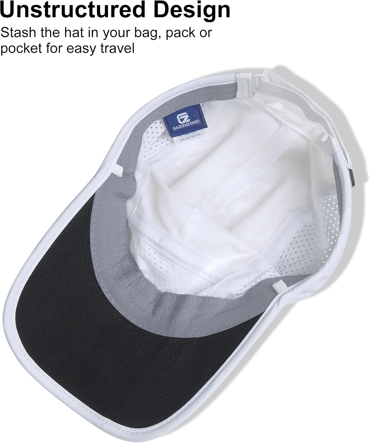 GADIEMKENSD Mens Folding Outdoor Hat Long Brim UPF 50+ Sun Protection