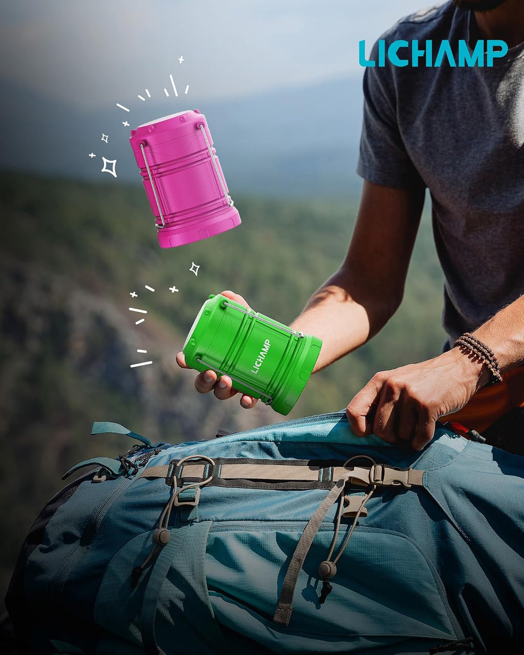 Lichamp 4 Pack LED Camping Lanterns, A4DG