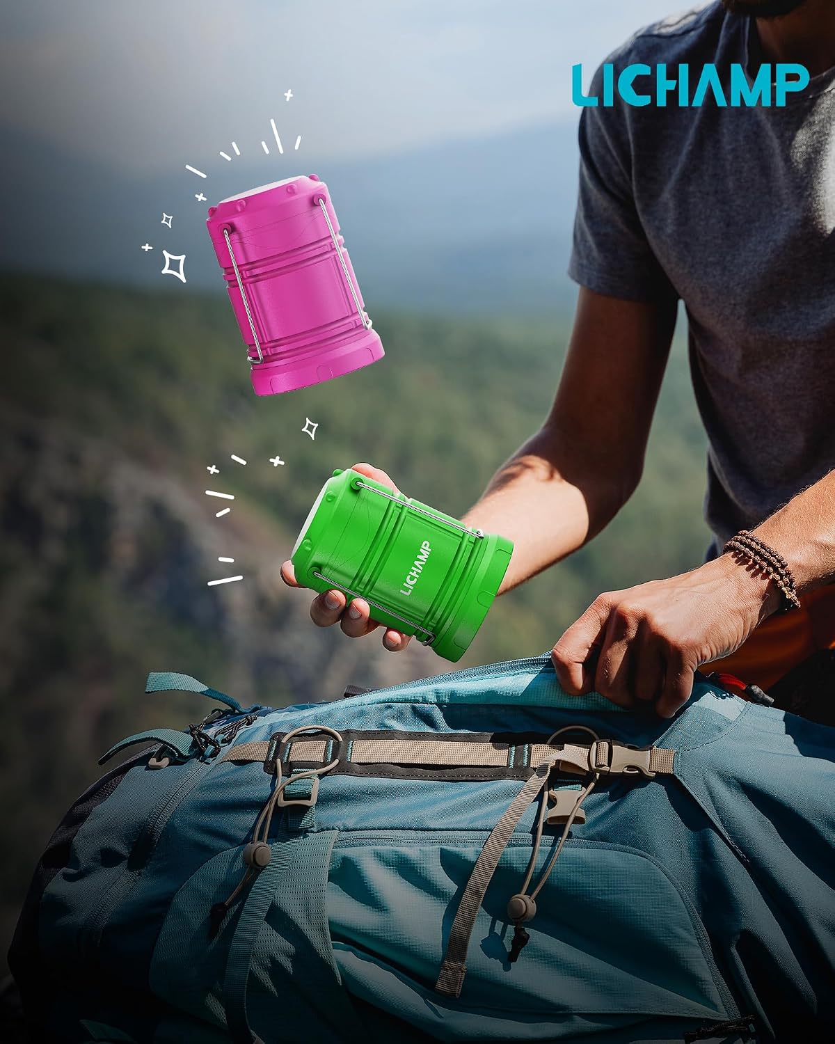 Lichamp 4 Pack LED Camping Lanterns, A4PK