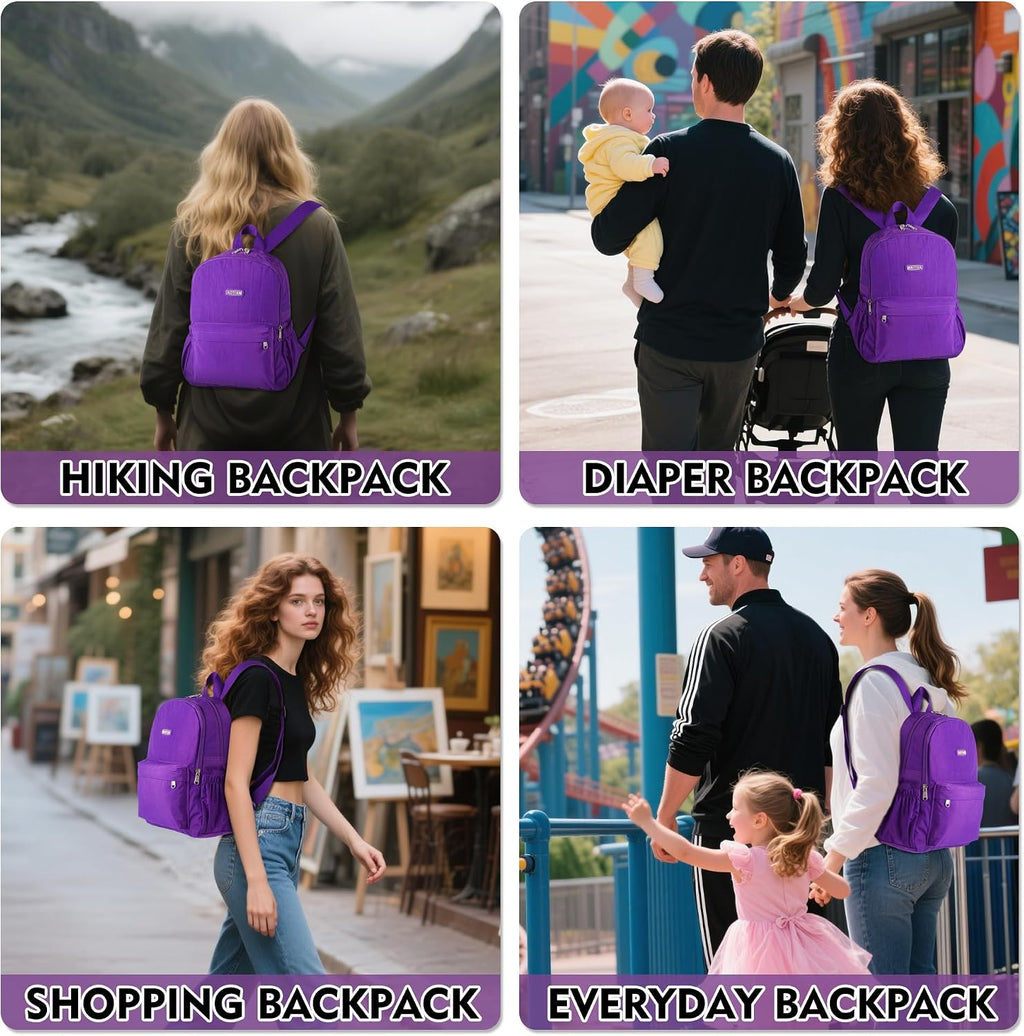 AOTIAN Lightweight Nylon Daypack, Small Hiking Backpack for Women