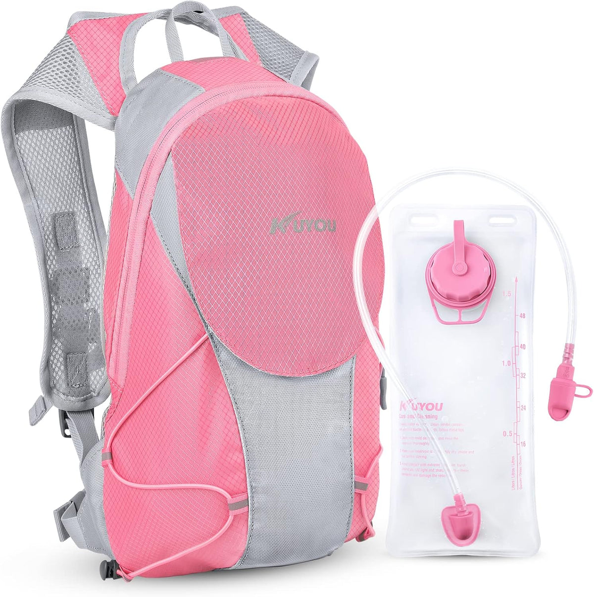 Hydration Pack for Kids Hydration Backpack with 1.5L Hydration Bladder Lightweight Insulated Water Pack for Hiking Biking Climbing Running