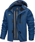 MAGCOMSEN Men's Lightweight Windbreaker Rain Jacket Raincoat with Detachable Hood for Hiking Fishing Activewear