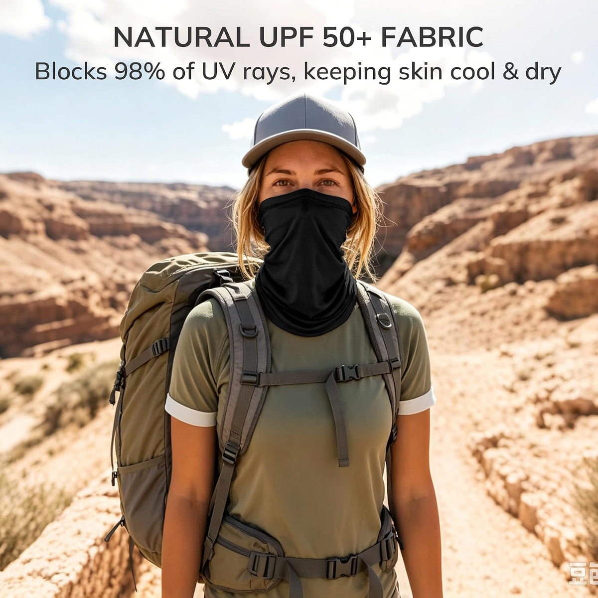 netdraw Unisex UPF 50+ Bamboo Viscose Neck Gaiter 2 Pack