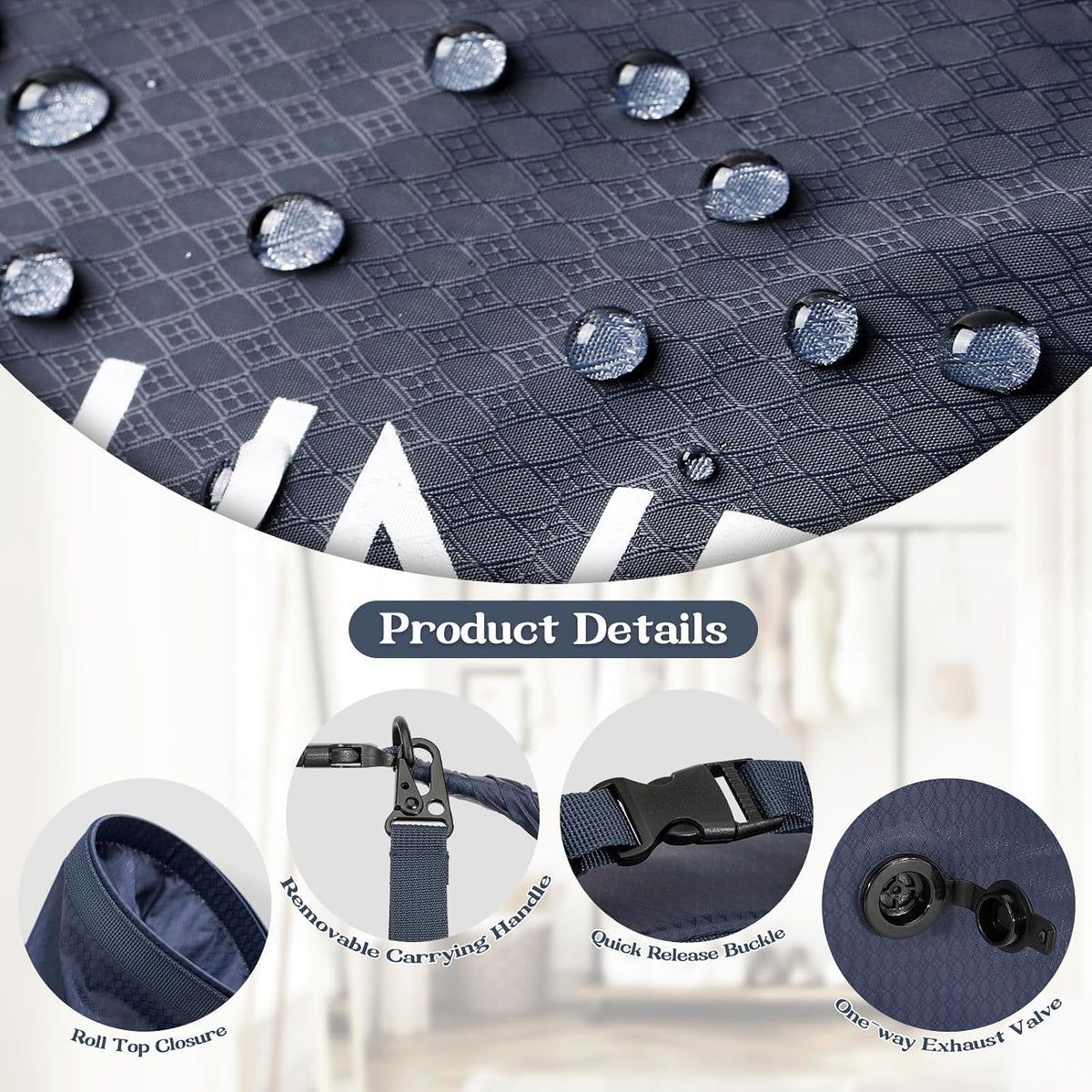 Travel Laundry Bag, Vacuum Compression Dirty Clothes Travel Bag