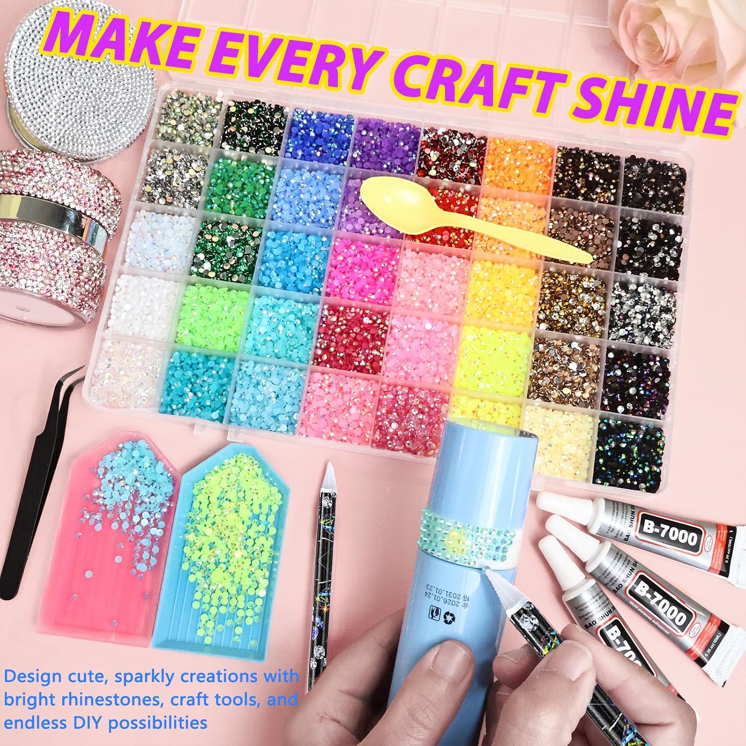 Bedazzling Kit with 52000 Flatback Rhinestones