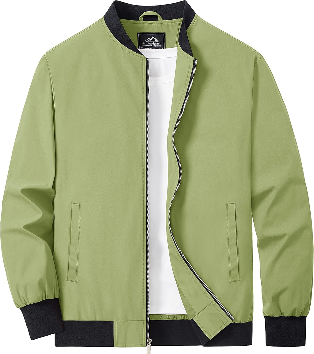 MAGCOMSEN Men's Bomber Jacket Lightweight Full Zip Windbreaker Jackets