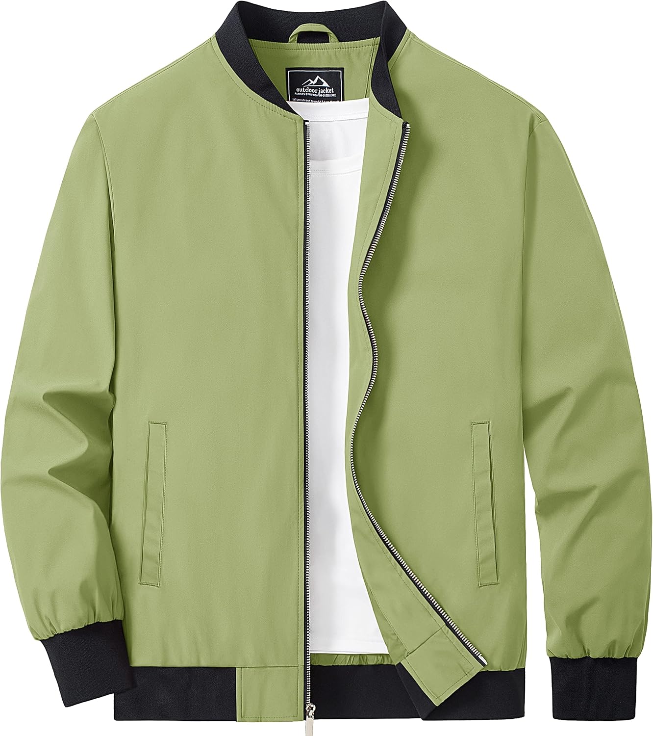MAGCOMSEN Men's Bomber Jacket Lightweight Full Zip Windbreaker Jackets
