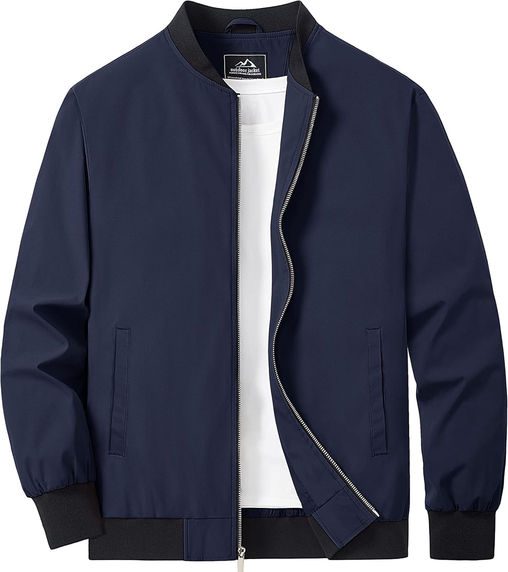 MAGCOMSEN Men's Bomber Jacket Lightweight Full Zip Windbreaker Jackets