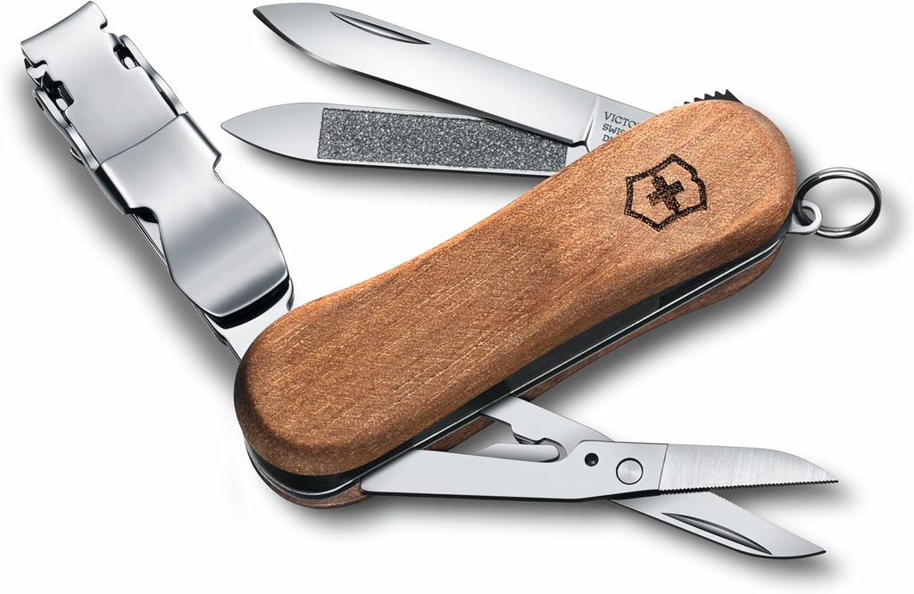 Victorinox Nail Clip 580 Swiss Army Pocket Knife - Small Multi-Tool for Camping With 8 Functions, Blade, Nail File, and Cleaner