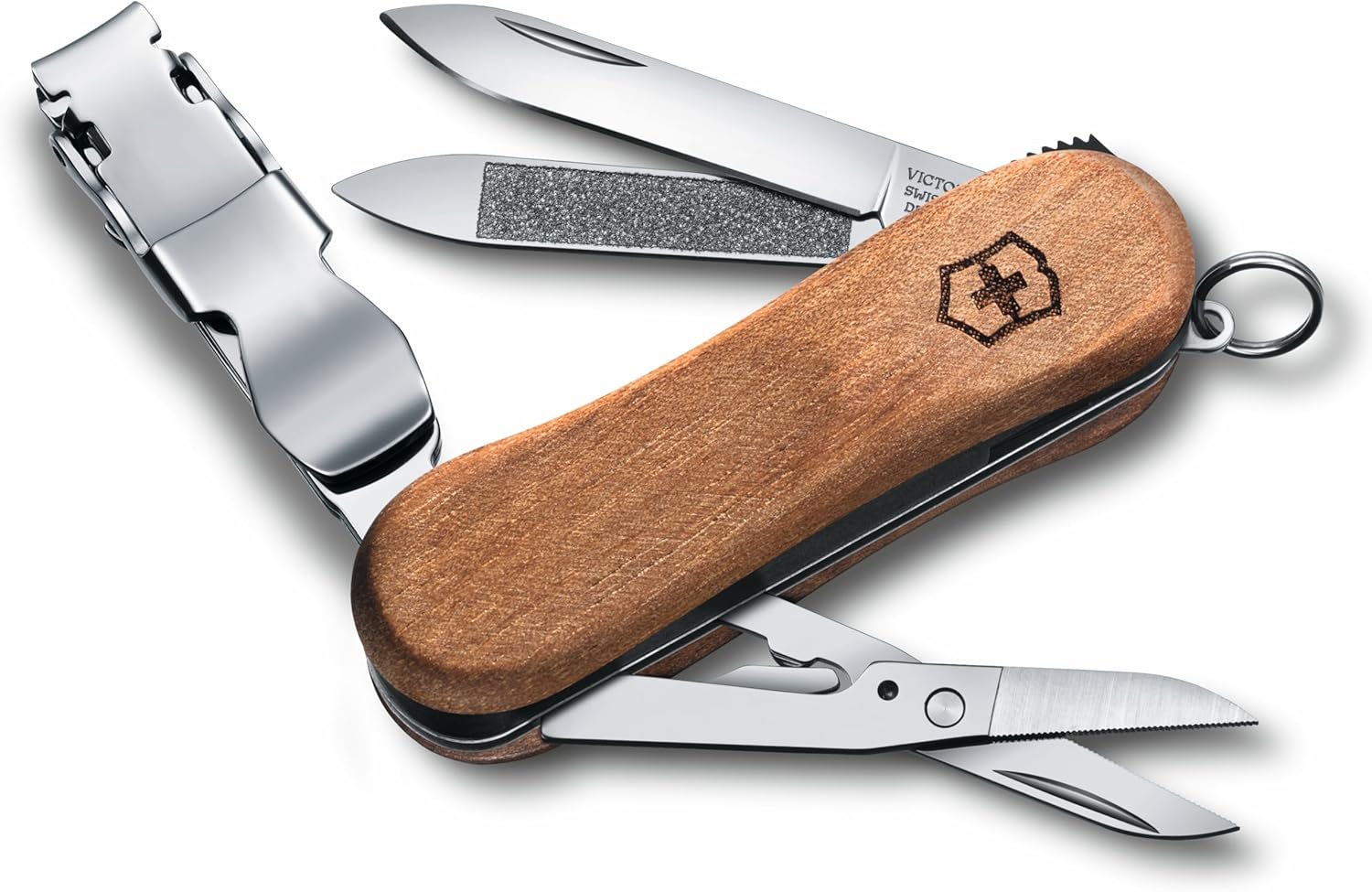 Victorinox Nail Clip 580 Swiss Army Pocket Knife - Small Multi-Tool for Camping With 8 Functions, Blade, Nail File, and Cleaner