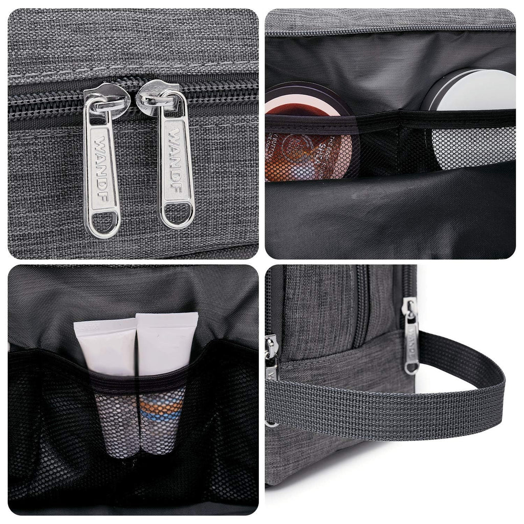 WANDF Travel Toiletry Bag for Men, Small Dopp Kit for Toiletries