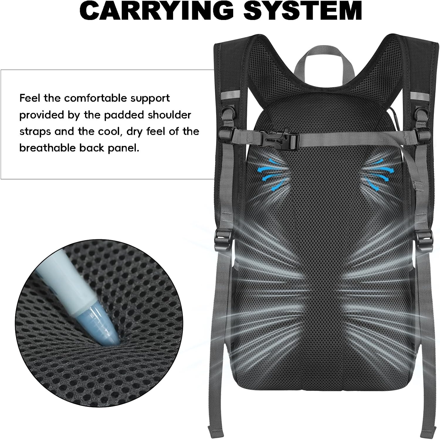 Seektop Packable Waterproof Hiking Backpack, 20L Lightweight Daypack