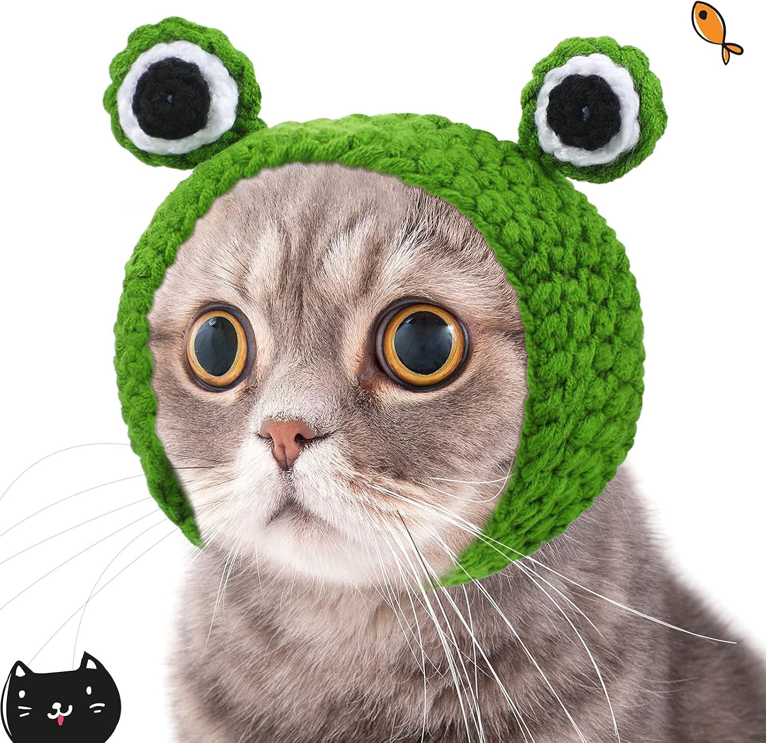 Weewooday 5 Pcs Cat Hat, Lion, Frog, Rabbit, Sunflower, Banana