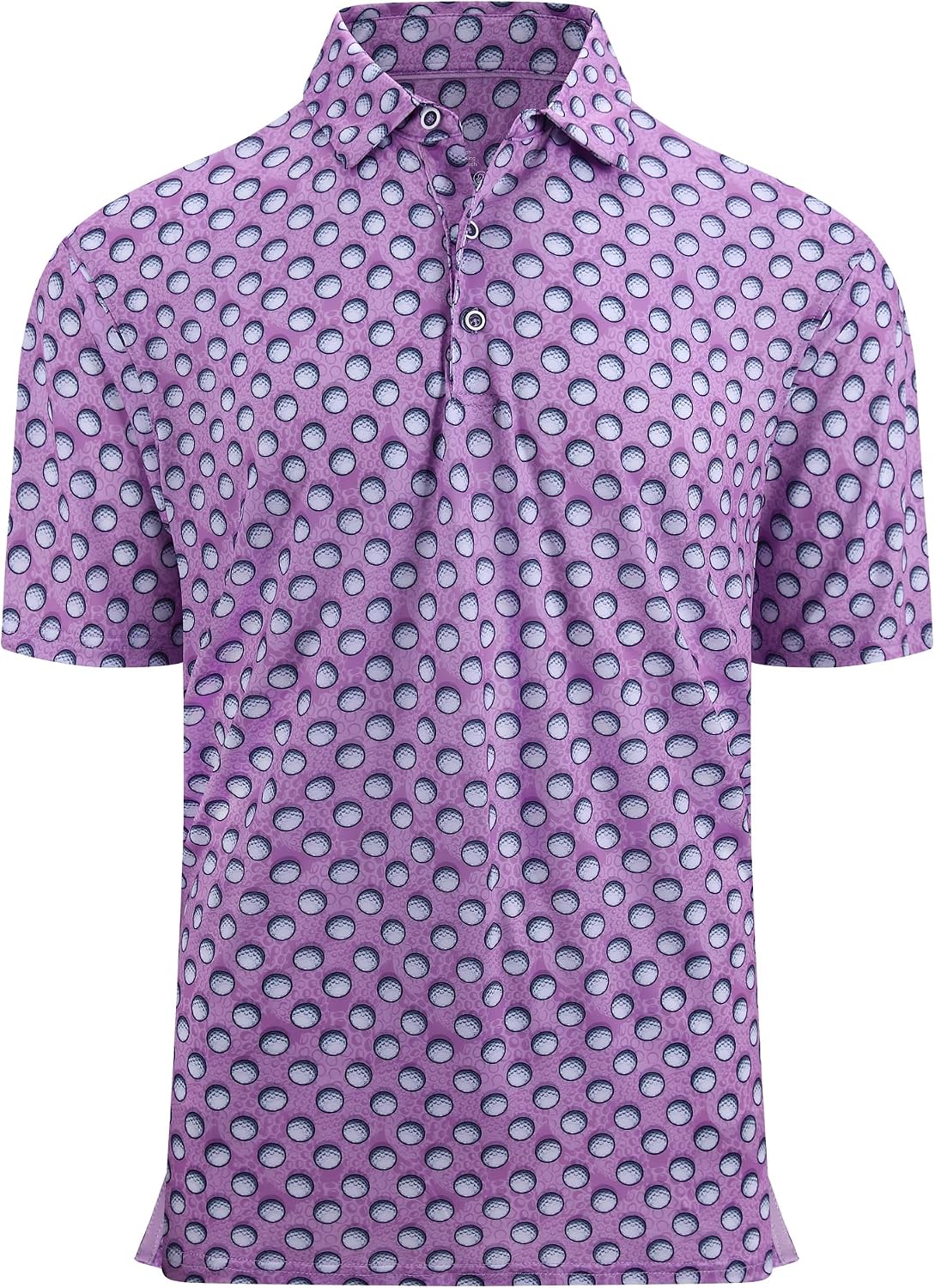 Alex Vando Mens Golf Shirt Moisture Wicking Print Performance Polo Shirt