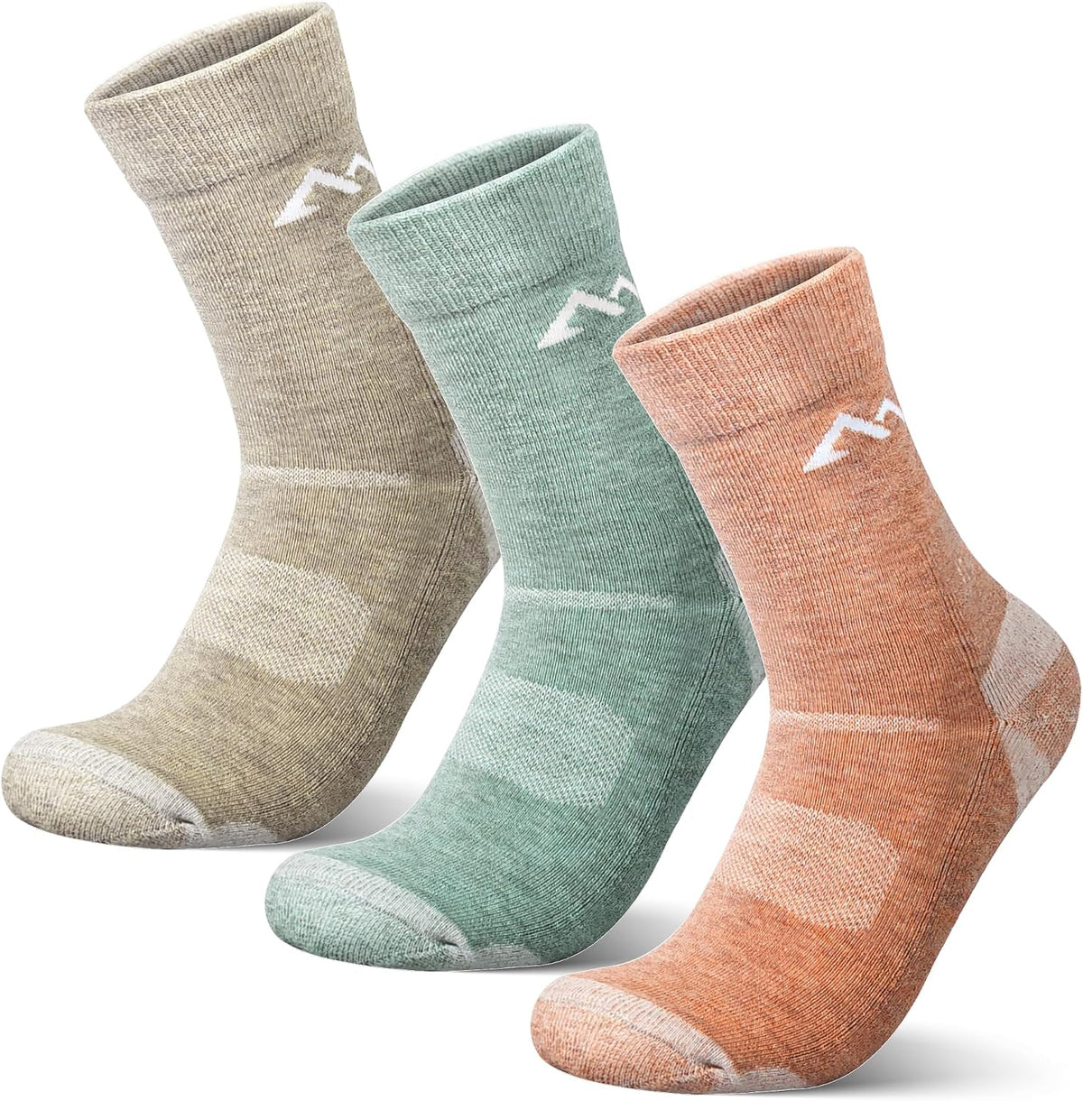 innotree 3 Pairs Merino Wool Hiking Socks for Women Thermal Crew Scoks
