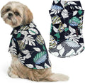 Parisian Pet Palm Leaves Dog Shirt - Cotton Clothes for Medium Dogs - Stylish Tropical Dog Outfit - Lightweight and Soft Puppy Clothes - Trendy Tshirts for Dogs - Comfortable Summer Camp Pet Apparel