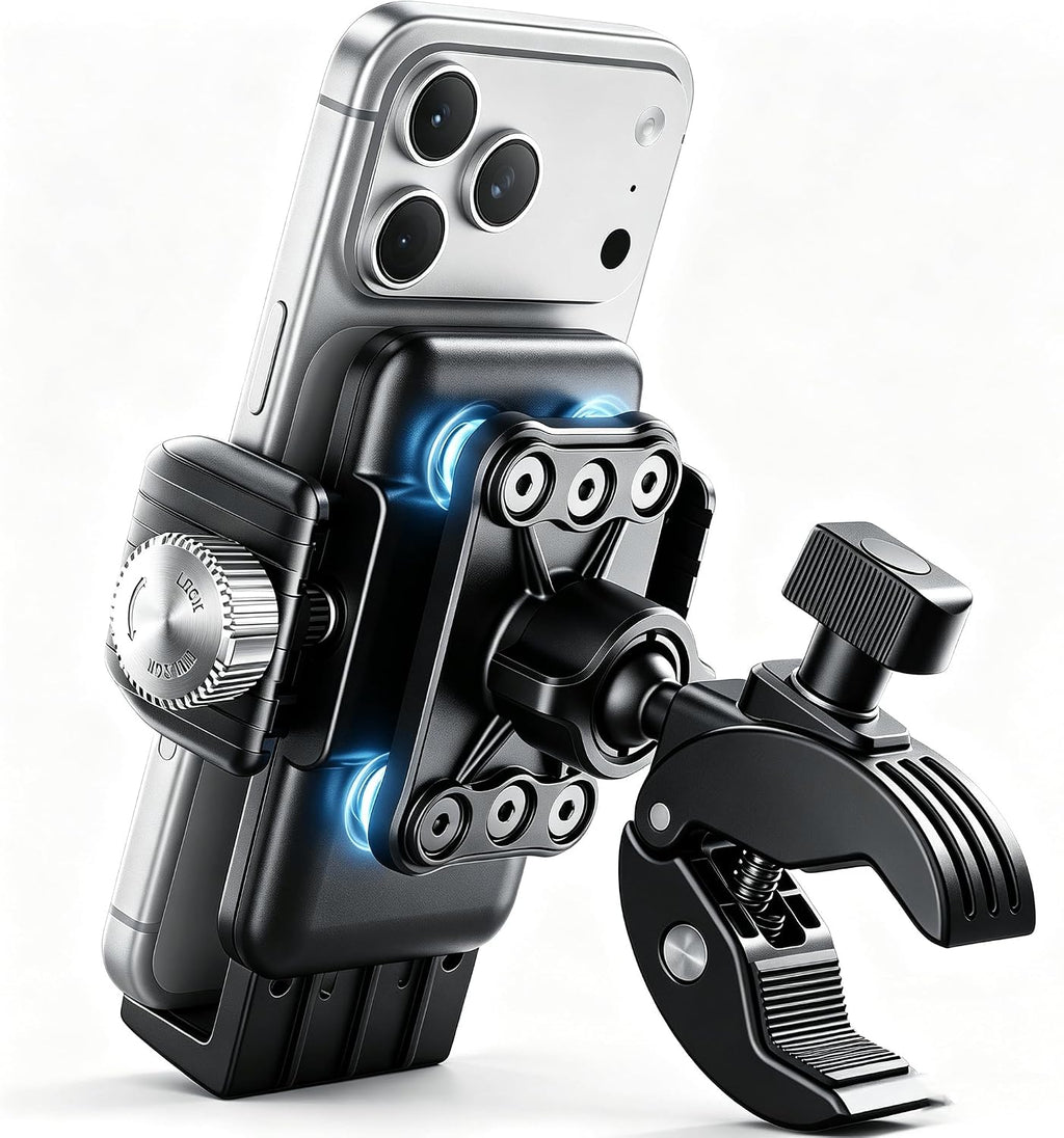 SUPERONE Motorcycle Bike Phone Mount with Upgrade Vibration Dampener