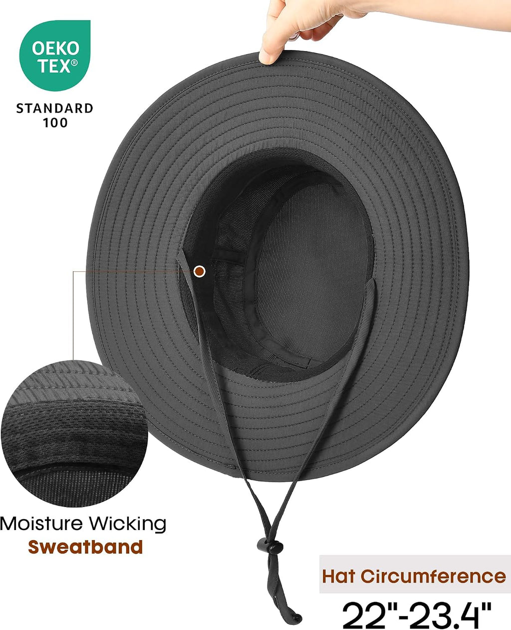FURTALK Sun Hats for Men Women Packable Wide Brim Summer UV Protective Bucket Hat UPF 50+ Hat for Fishing Hiking
