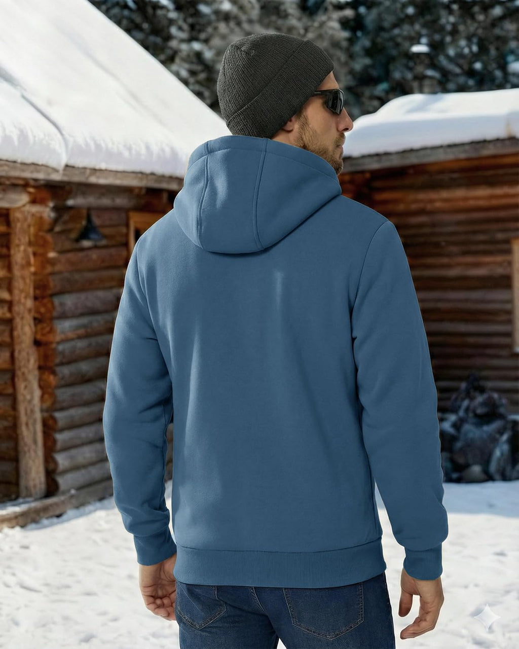 Boladeci Men's Sherpa Fleece Lined Hoodie Zip Up Heavyweight Winter Jacket