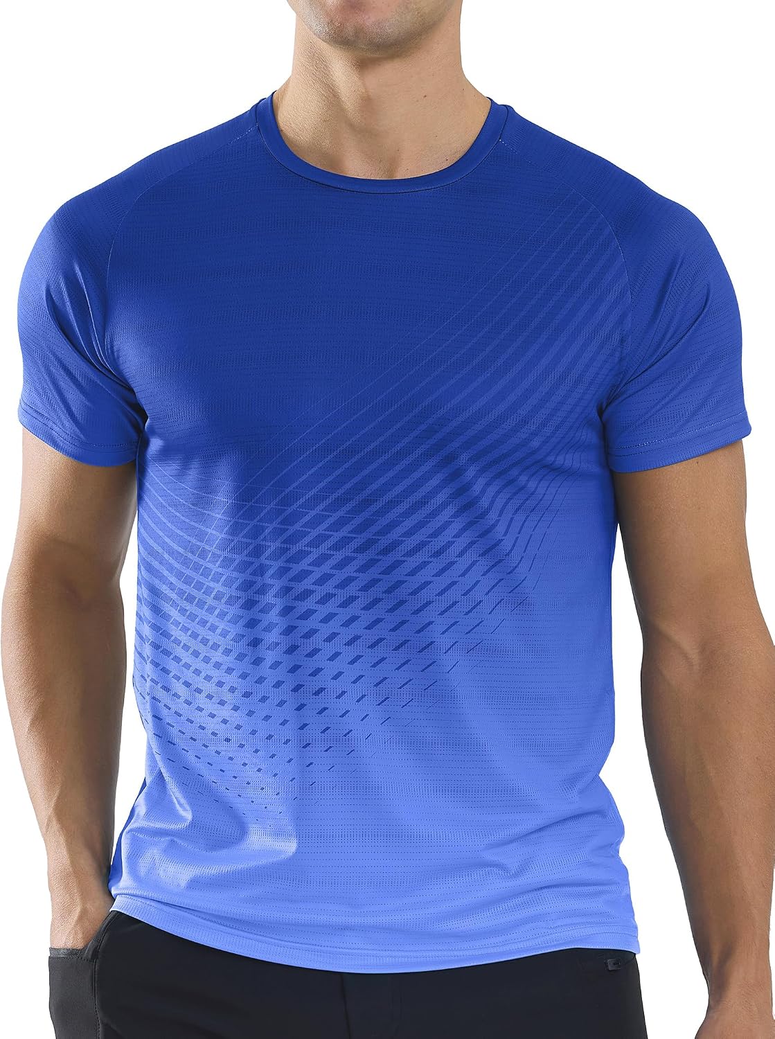 Men's Athletic Running T-Shirts Quick Dry Gym Workout Shirts Sports Tops