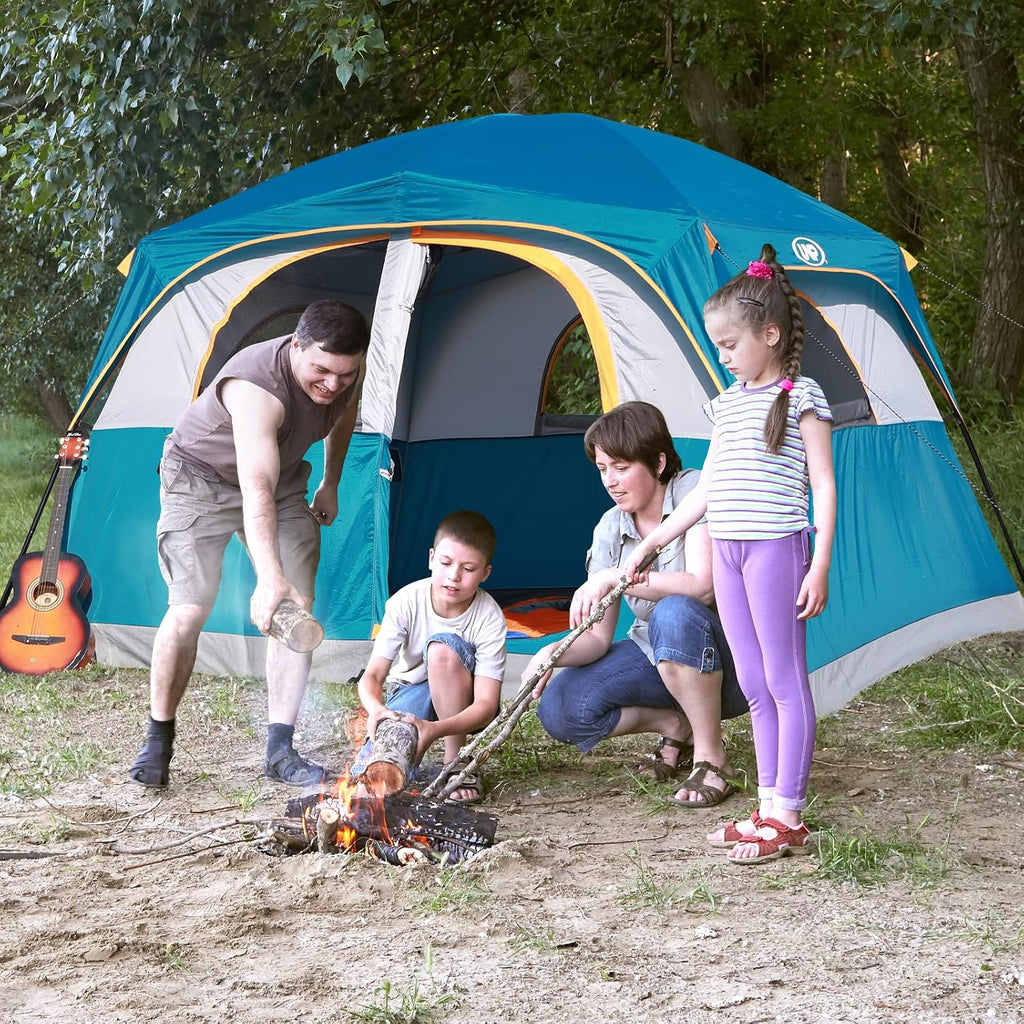 UNP 6 Person Tents for Camping Waterproof Family Cabin Tent with Rainfly