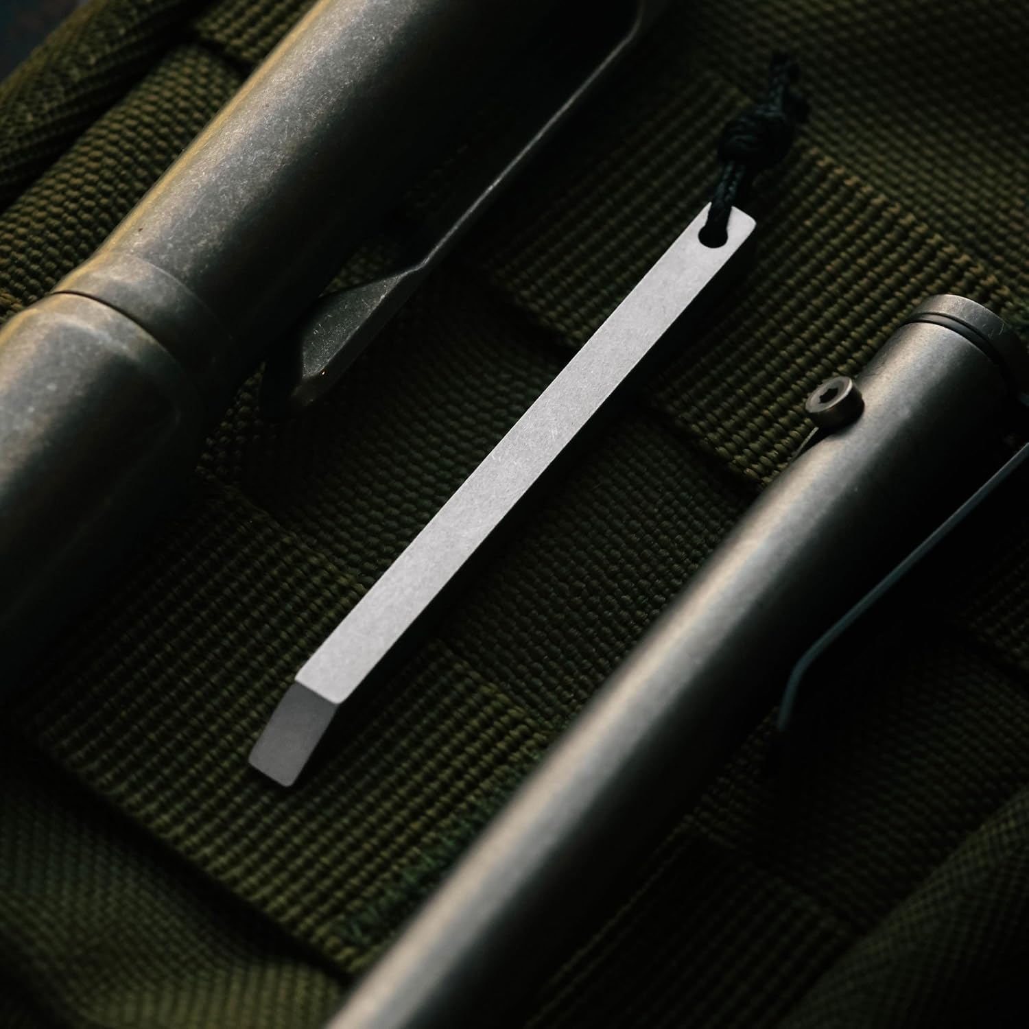 The Mighty Bar Mini- Titanium Keychain Pry Bar, Ultra Minimalist Slim EDC Small Prybar Multitool for your keys, Keyring Pry Tool, Every Day Carry Mini Prybar. Made by Gear Spool