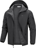 33,000ft Men's Hooded Fleece Lined Rain Shell Jacket Waterproof Lightweight