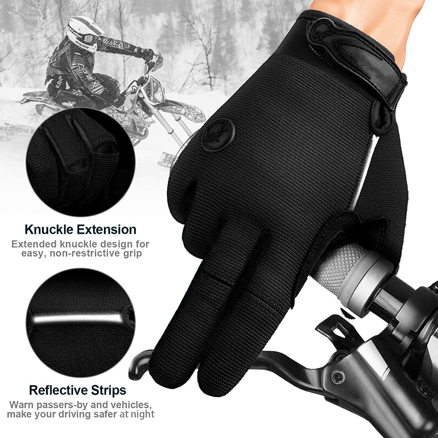 Cycling Gloves Men Women,Touchscreen Full Finger Mountain Bike Gloves